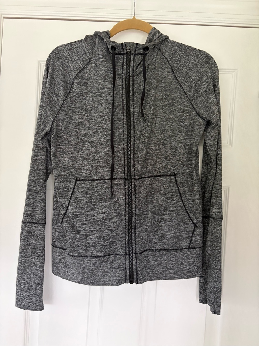 Athleta Women's Gray Full-Zip Hoodie Jacket Size S